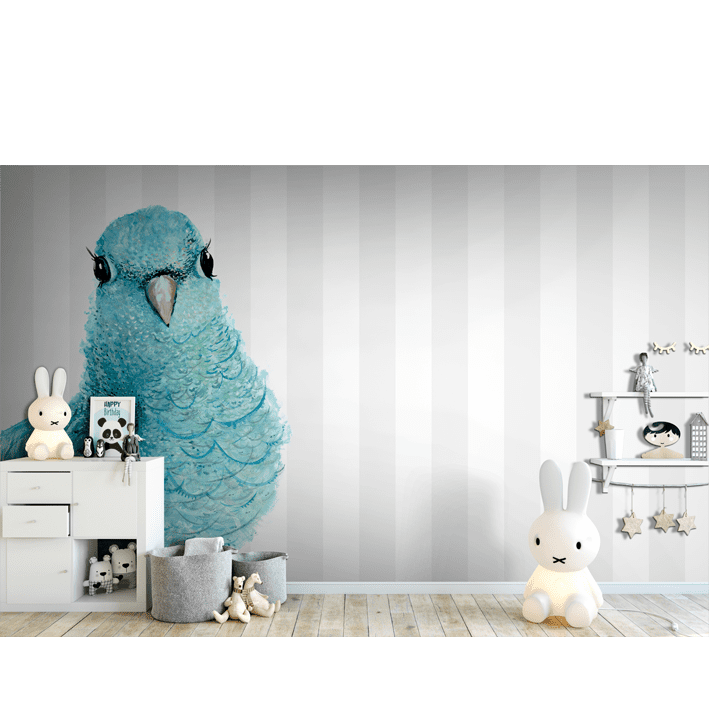 Parakeet Stripe Monochrome