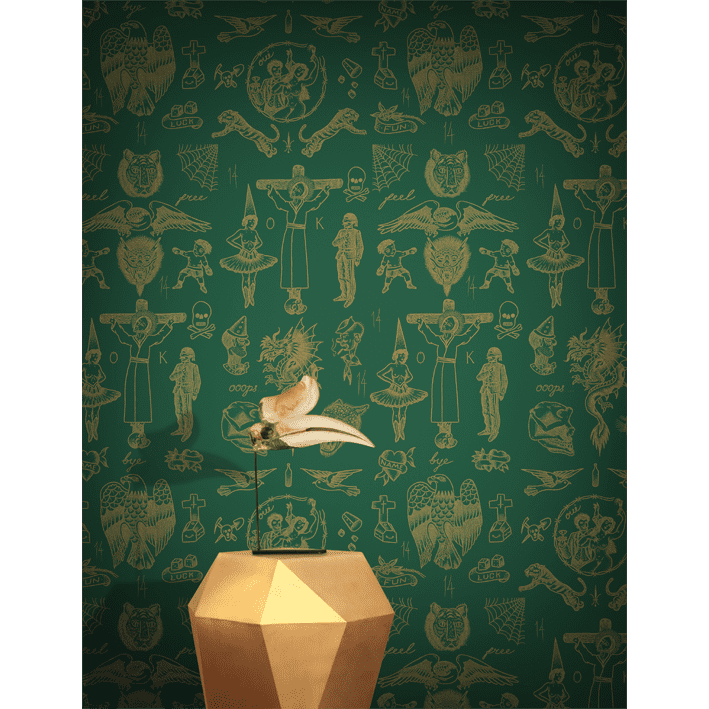 Tattoo Flash 01 Green & Gold