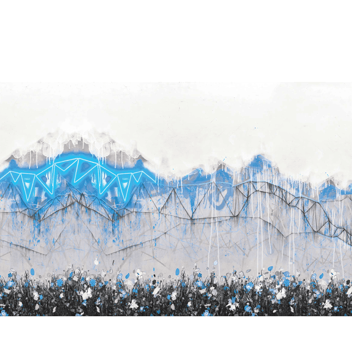 Neon Bunting Electric Blue