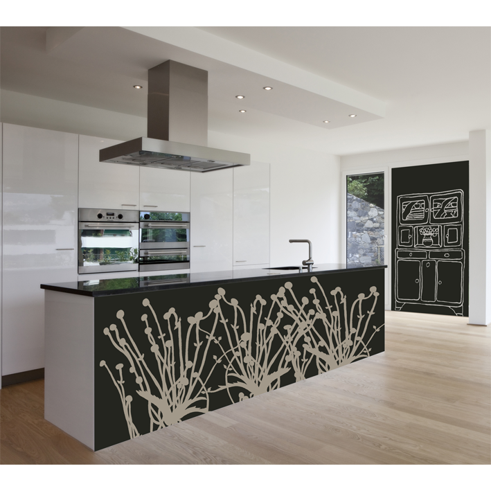 BUFFET BEIGE SUR NOIR